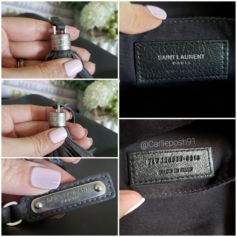 *SOLD*Authentic Pre-owned Saint Laurent Lambskin Monogram Small Lou Camera Bag - Picture 15 of 16